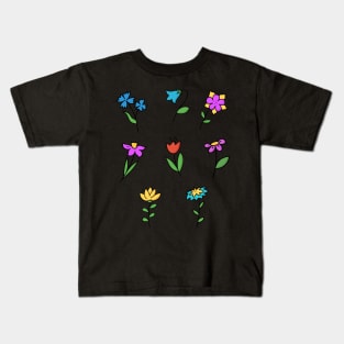 Hand Drawn Flowers clipart Kids T-Shirt